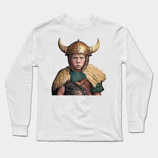 Viking Child Fearless Boy Young Viking Warrior Long Sleeve T-Shirt